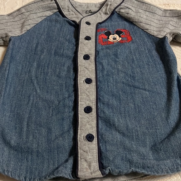 Disney Baseball Style Shirt with Mickey Mouse, Size 5 - Picture 5 of 9